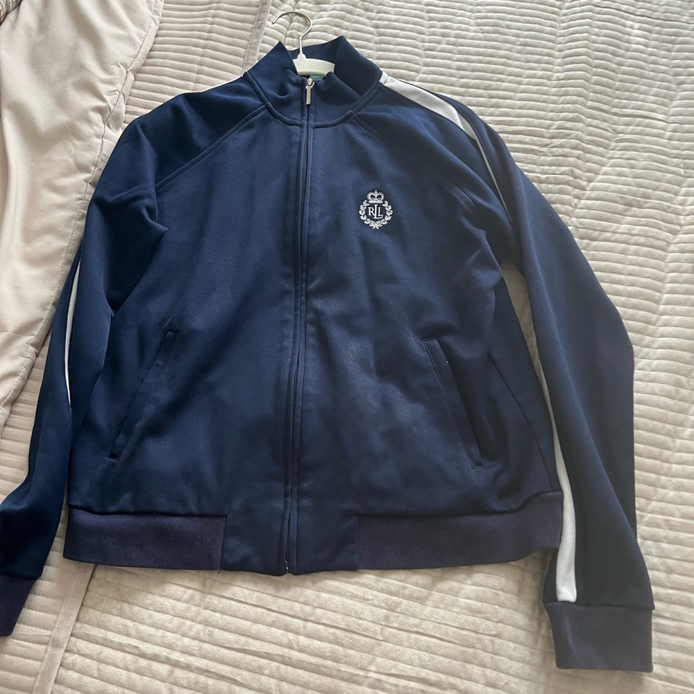 Trendy Ralph Lauren Active Track Jacket with White Stripe